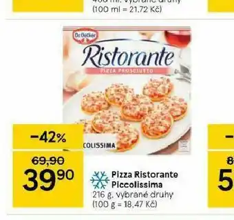 Tesco Pizza ristorante piccolissima nabídka