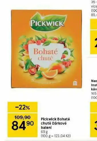 Tesco Pickwick bohaté chutě dárkové balení nabídka