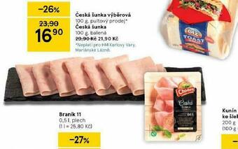 Tesco Česká šunka výběrová nabídka
