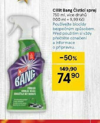Tesco Cillit bang čistící sprej nabídka