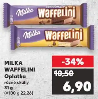 Kaufland MILKA WAFFELINI Oplatka nabídka