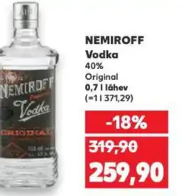 Kaufland NEMIROFF Vodka nabídka