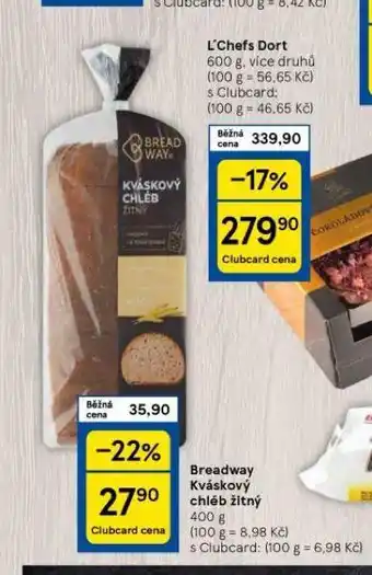 Tesco Breadway kváskový chléb nabídka