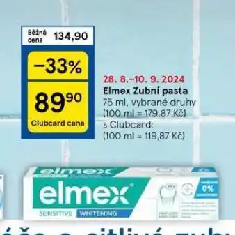 Tesco Elmex zubní pasta nabídka