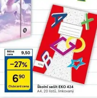 Tesco Školní sešit nabídka