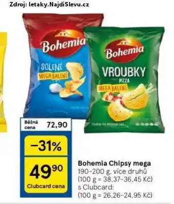 Tesco Bohemia chipsy nabídka