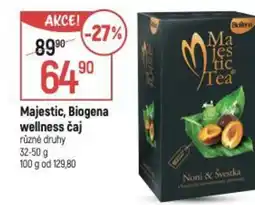 Globus Majestic, Biogena wellness čaj nabídka