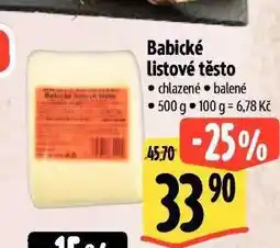 Albert Babické listové těsto nabídka