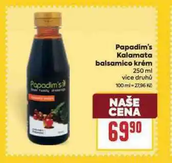 Billa Papadim´s kalamata balsamico krém nabídka