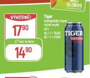 Globus Tiger energetický nápoj nabídka