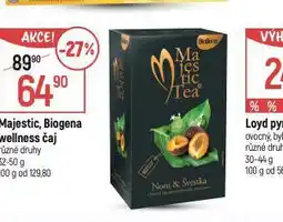 Globus Majestic, biogena wellness čaj nabídka