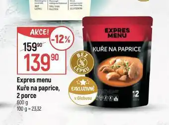Globus Expres menu kuře na paprice nabídka