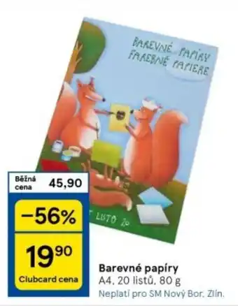 Tesco Barevné Papíry nabídka