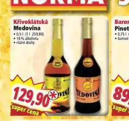 Norma Křivoklátská medovina nabídka