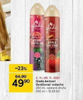 Tesco Glade aerosol osvěžovač vzduchu nabídka