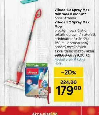 Tesco Vileda 1.2 spray max náhrada k mopu nabídka