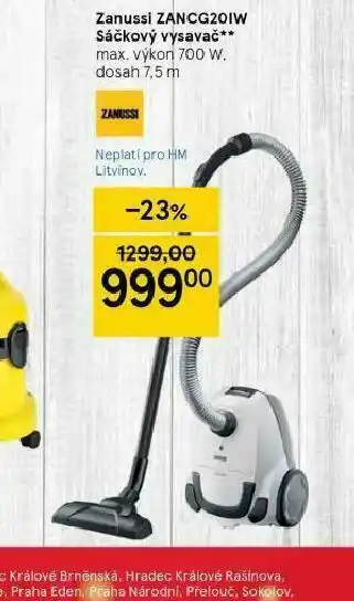 Tesco Sáčkový vysavač zanussi nabídka