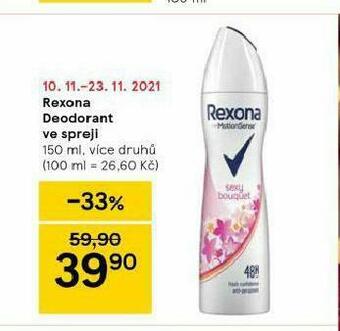 Tesco Rexona deodorant ve spreji nabídka