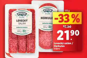 Lidl Lovecký salám nabídka