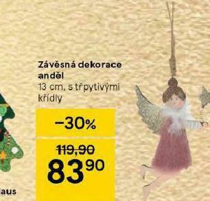 Tesco Závěsná dekorace anděl nabídka