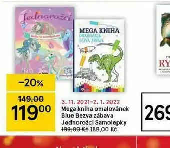 Mega kniha omalovánek blue bezva zábava