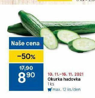 Tesco Okurka hadovka nabídka