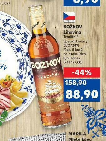 Kaufland Božkov lihovina nabídka