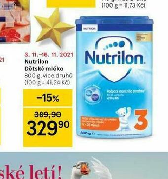 Tesco Nutrilon dětské mléko nabídka