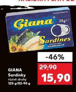 Kaufland Giana sardinky nabídka