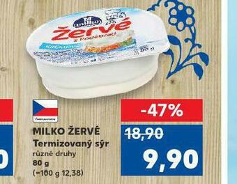Kaufland Milko žervé termizovaný sýr nabídka