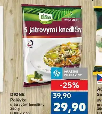 Kaufland Dione polévka nabídka