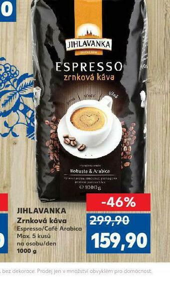 Kaufland Jihlavanka zrnková káva nabídka