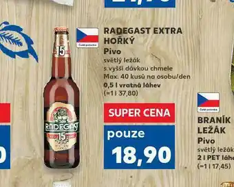 Kaufland Radegast extra hořký nabídka