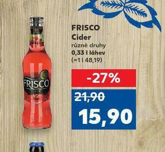 Kaufland Frisco cider nabídka