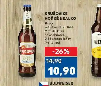 Kaufland Pivo krušovice hořké nealko nabídka