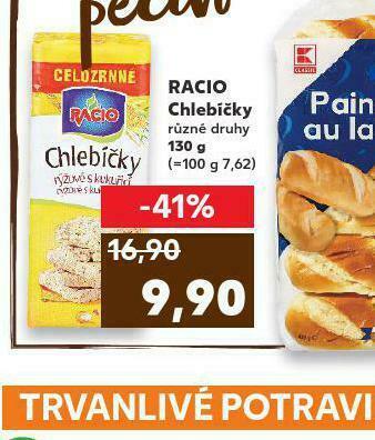 Kaufland Racio chlebíčky nabídka