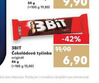 Kaufland 3bit čokoládová tyčinka nabídka