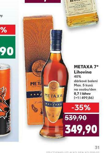 Kaufland Metaxa 7* nabídka