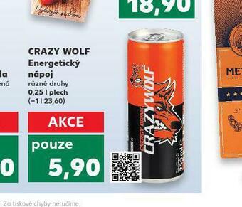 Kaufland Crazy wolf energetický nápoj nabídka