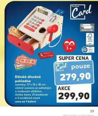 Kaufland Dětská dřevěná pokladna nabídka