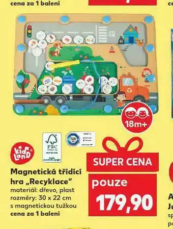 Magnetická třídící hra recyklace