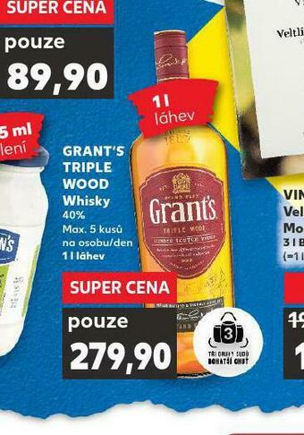 Kaufland Grant´s triple wood whisky nabídka
