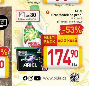 Billa Ariel prací prostředek nabídka