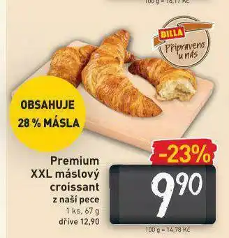 Billa Premium xxl máslový croissant nabídka