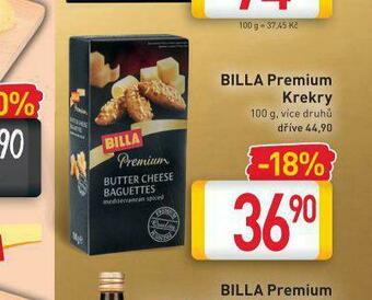 Billa Billa premium krekry nabídka