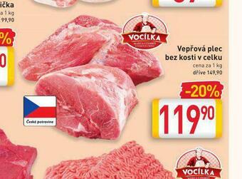 Billa Vepřová plec bez kosti nabídka