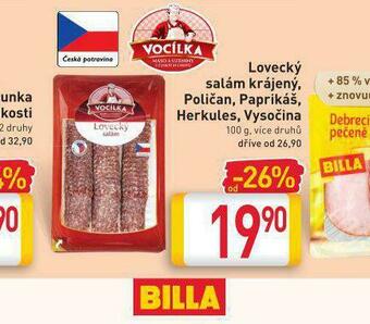 Billa Paprikáš nabídka