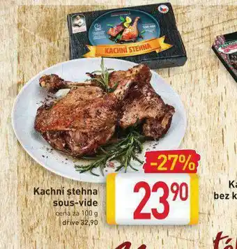 Billa Kachní stehna sous vide nabídka