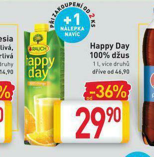 Billa Happy day 100% džus nabídka
