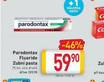 Billa Parodontax fluoride zubní pasta nabídka